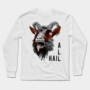 All Hail Satanic Goat Long Sleeve T-Shirt